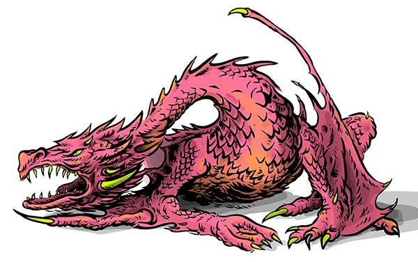 Un Wyvern, una criatura con Overwhelm